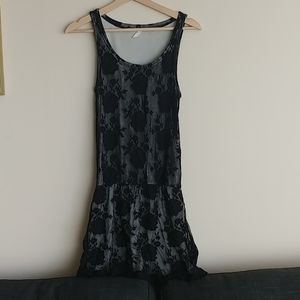 Black Lace Dress/Long top
